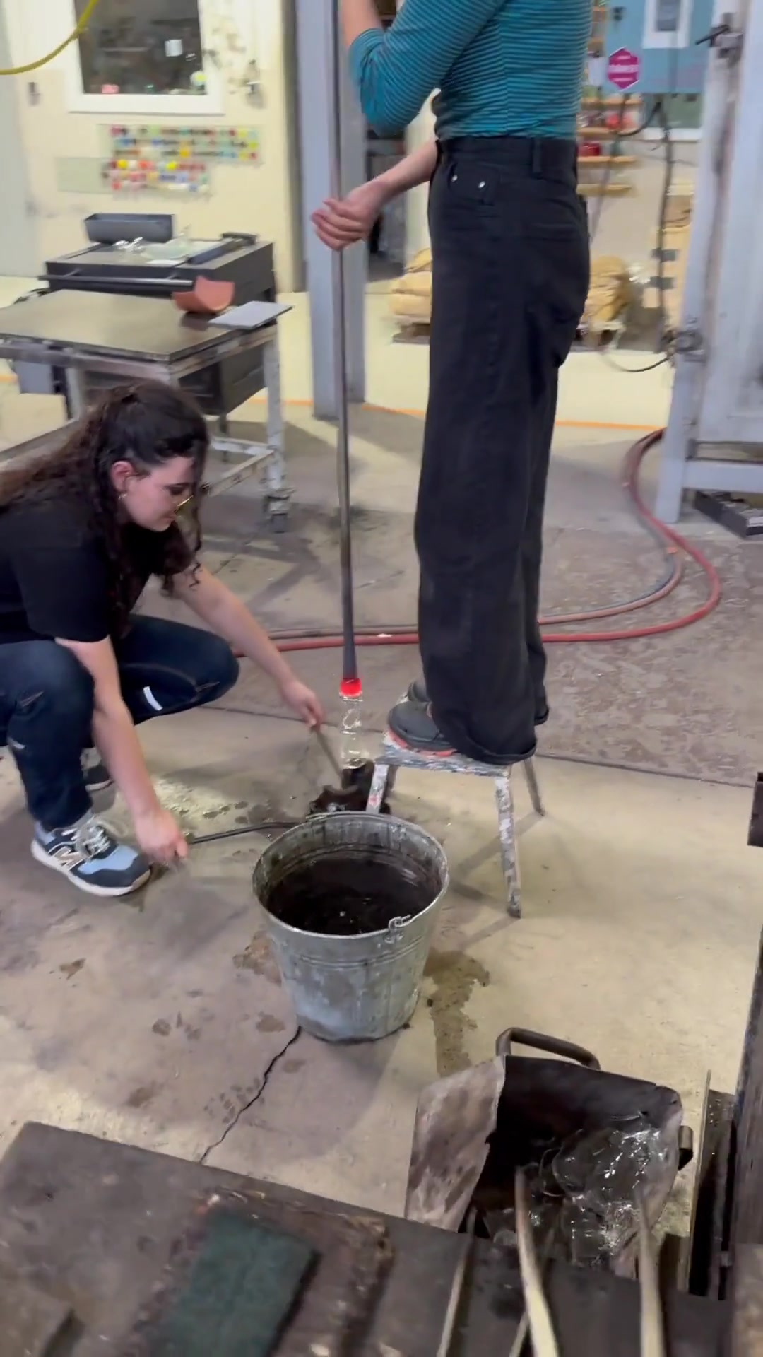 Soufflage de verre à la canne 